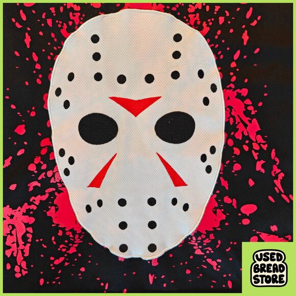 Friday the 13th Jason Voorhees Hockey Jersey Shirt 2XL Black Red Horror Blood - Picture 3 of 7